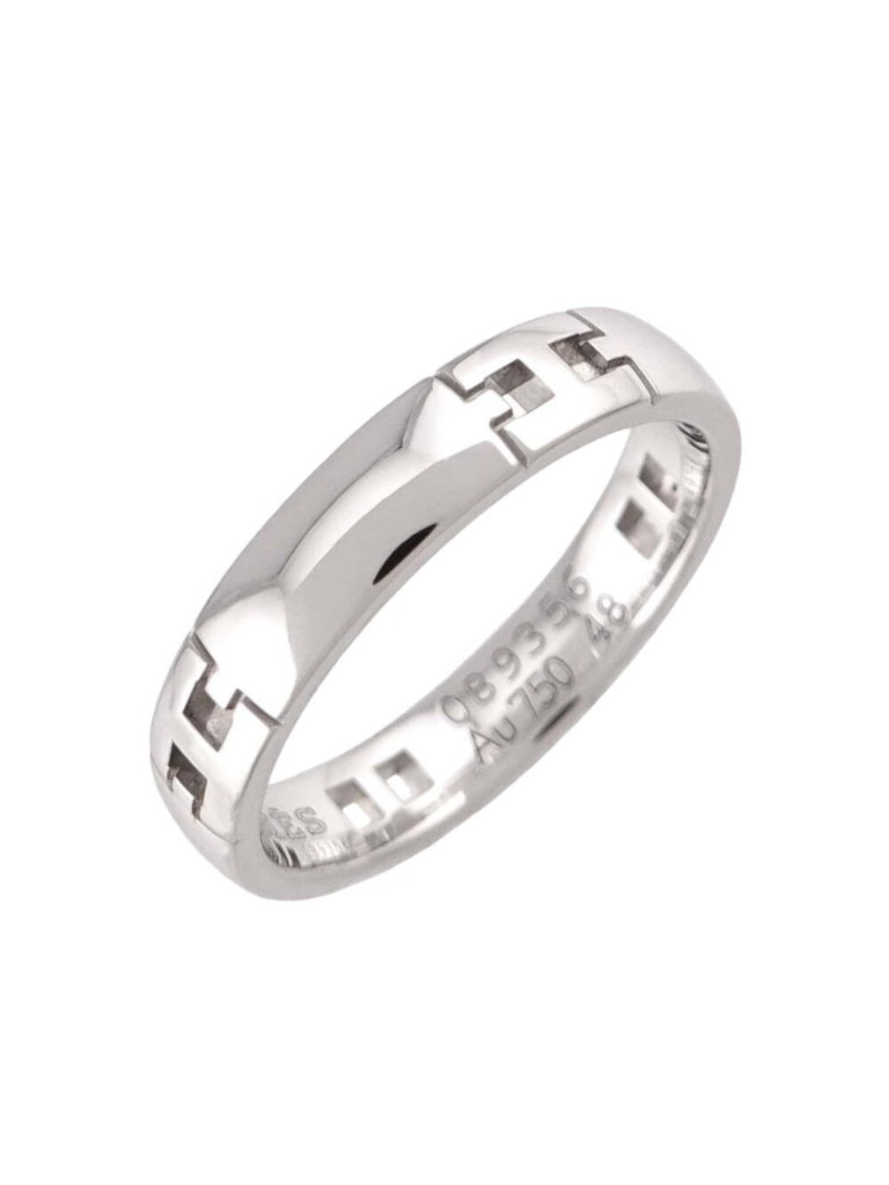 Hermes Ever Hercules 48 Ring 18k White Gold 750